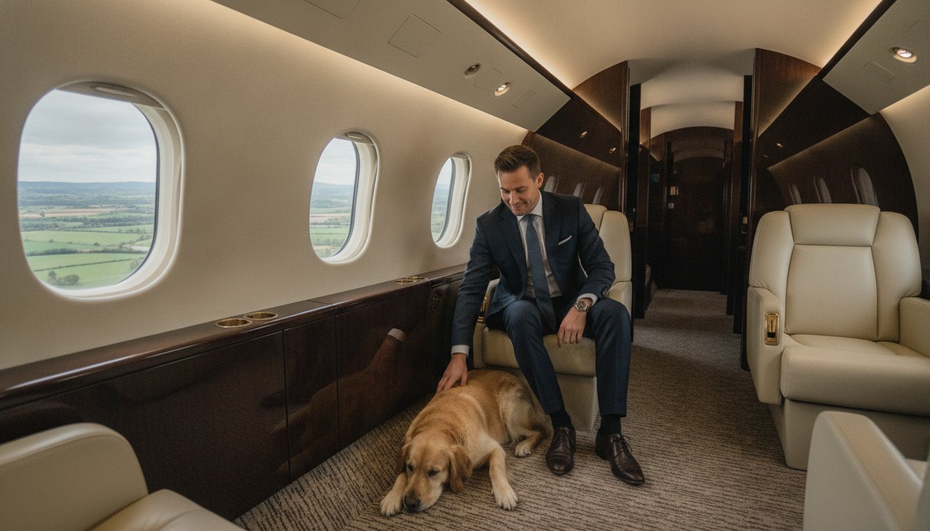 Voyage en jet privé adapté aux animaux de compagnie
