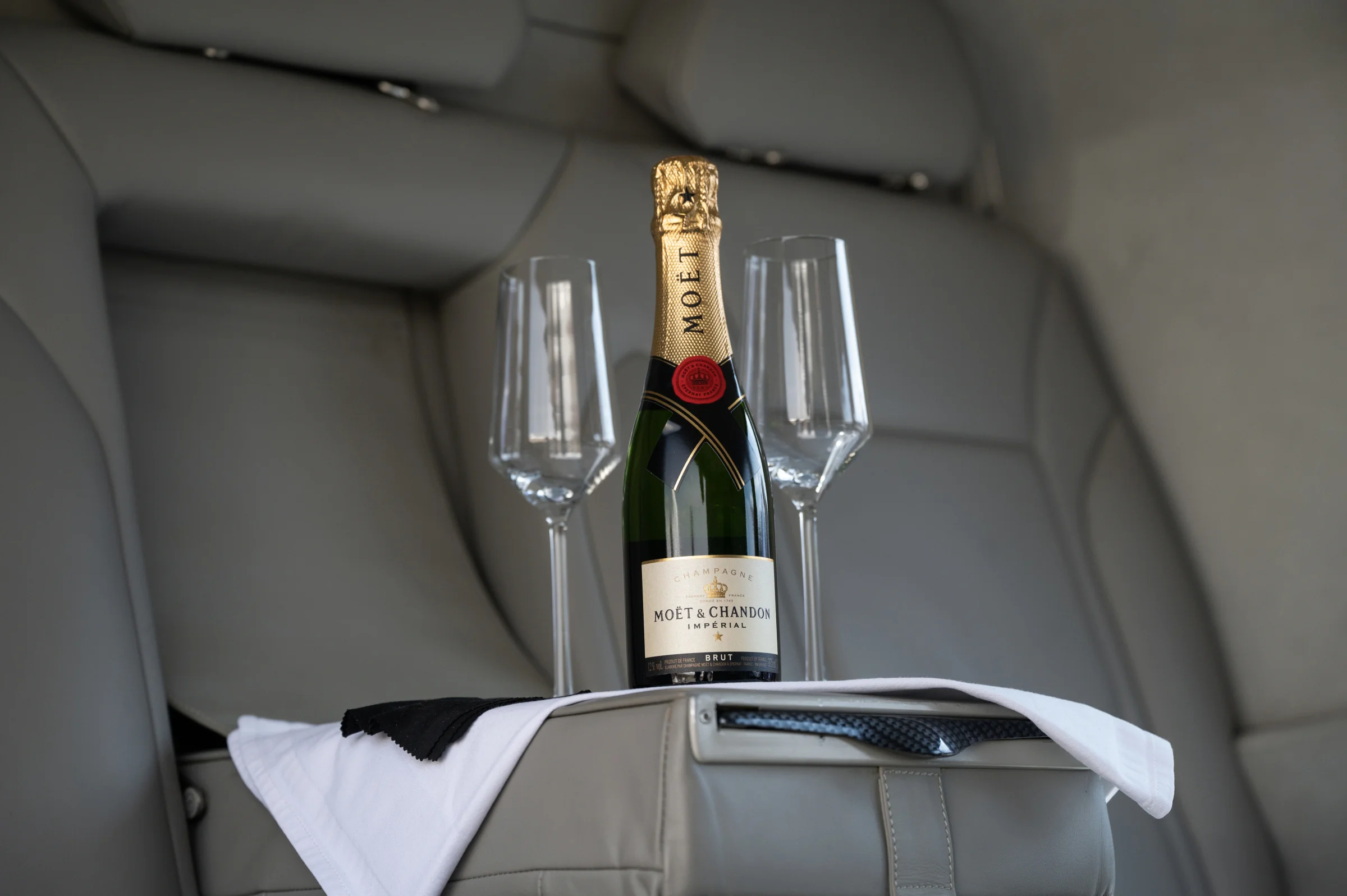 Private jet on display at the EBACE aviation show